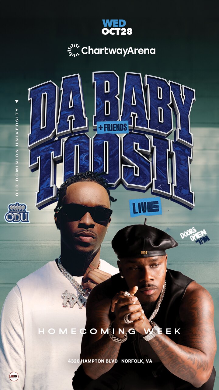 DaBaby and Toosii flyer, 1080 by 1920 Story and Reels