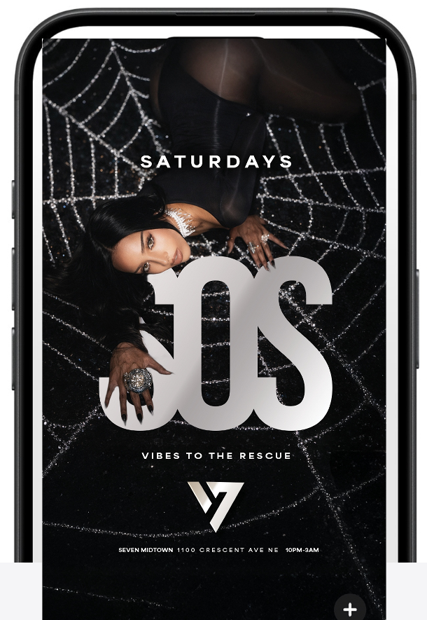Flyer previewed on a phone